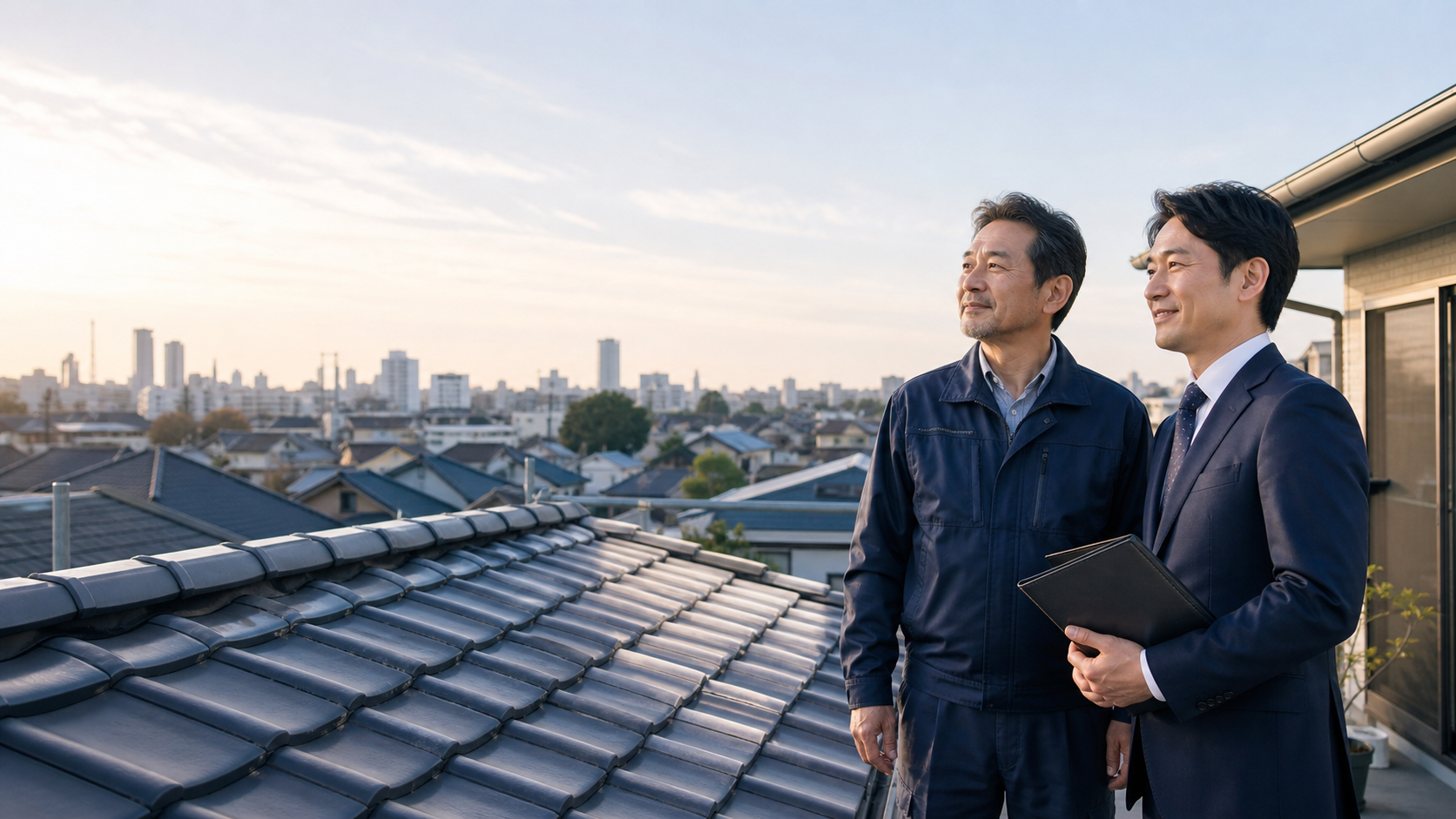 屋根工事会社のM&A・事業承継を相談する経営者と専門家